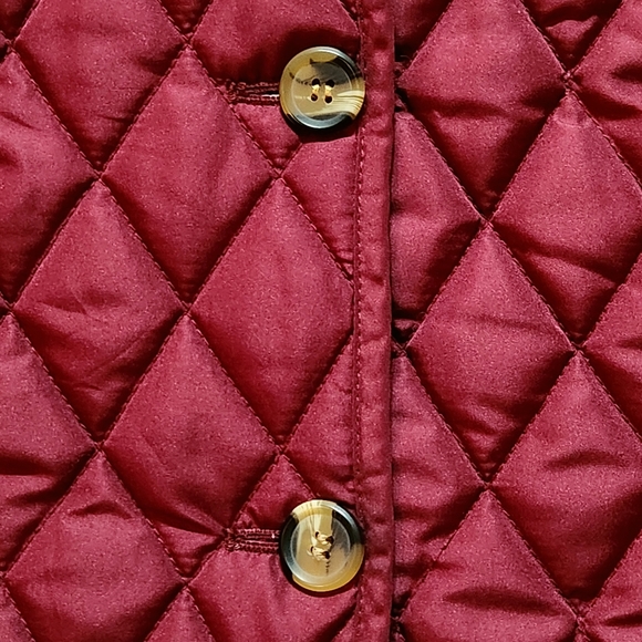 VTG Y2K The TOG Shop quilted jacket Size M Petite Color burgandy - Picture 8 of 13